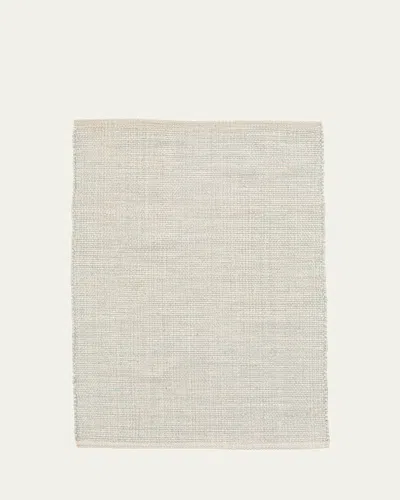 Annie Selke Marled Light Blue Handwoven Cotton Rug, 8' X 10'