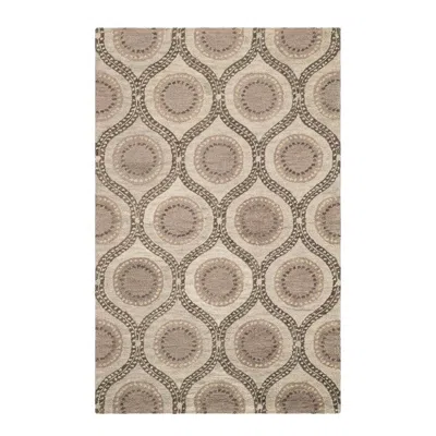Annie Selke Medallion Grey Hand Tufted Wool Rug - 8x10 In Gray