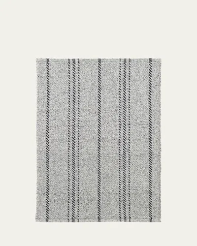 Annie Selke Melange Stripe Grey/black Handwoven Indoor/outdoor Rug, 3' X 5'