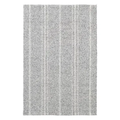 Annie Selke Melange Stripe Grey/ivory Handwoven Indoor/outdoor Rug - Runner-2.5x8 In Gray