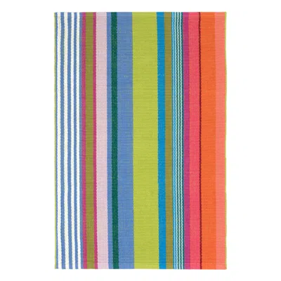Annie Selke Mellie Stripe Handwoven Cotton Rug - Runner-2.5x12 In Multi