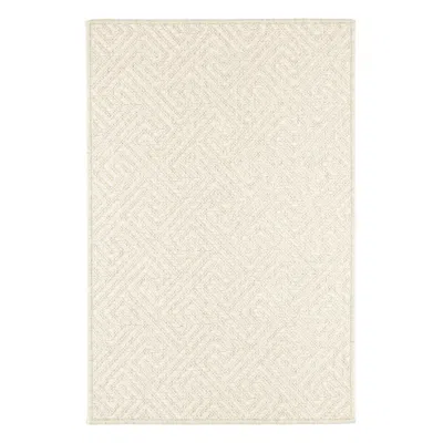 Annie Selke Montage Platinum Woven Wool Custom Rug In Silver