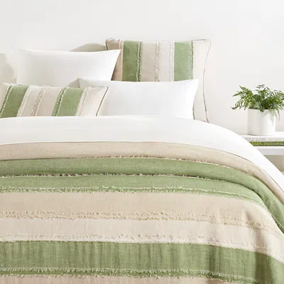 Annie Selke Moon Hills Linen Duvet Cover, Full/queen In Green