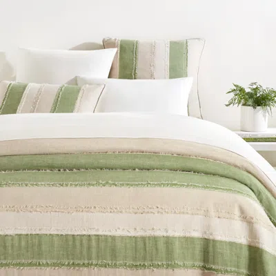 Annie Selke Moon Hills Linen Olive Duvet Cover - King In Green