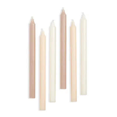 Annie Selke Natural Palette Taper Candles In Multi