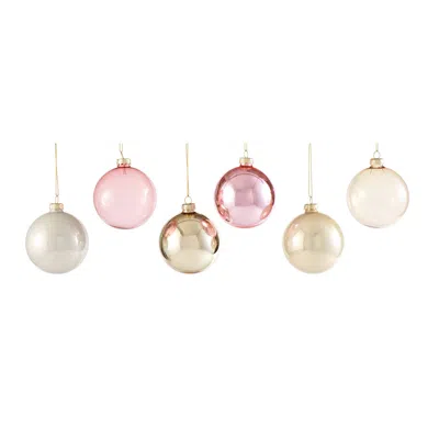 Annie Selke Neutral Hue Ornaments/set Of 6 In Multi