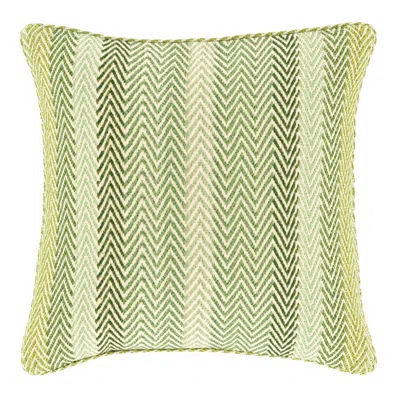 Annie Selke Nip Tuk Linen Green/ivory Decorative Pillow Cover - 20" Square