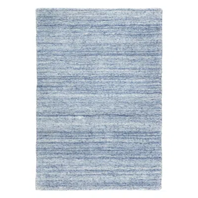 Annie Selke Nordic Blue Hand Loom Knotted Performance Rug - 4x6