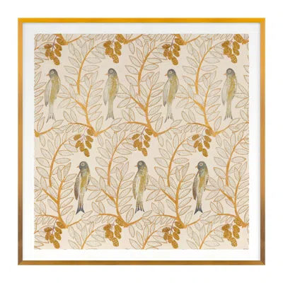 Annie Selke Oiseaux Wall Art - Large In Brown