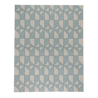 Annie Selke Ojai Blue Hand Loom Knotted Cotton Rug - 8x10