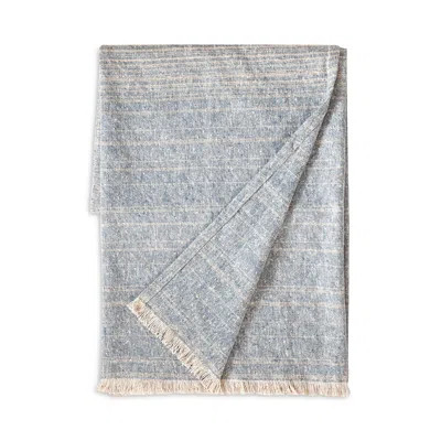Annie Selke Oliver Ombre Throw In Denim