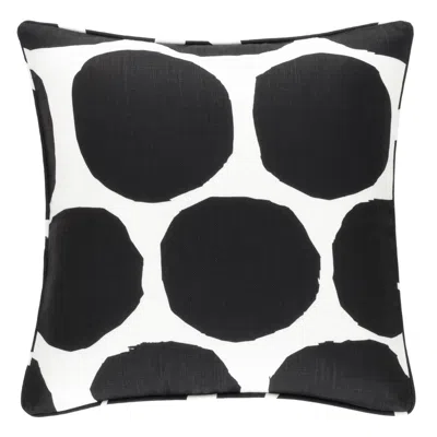 Annie Selke On The Spot Black Indoor/outdoor Decorative Pillow Cover - 22" Square