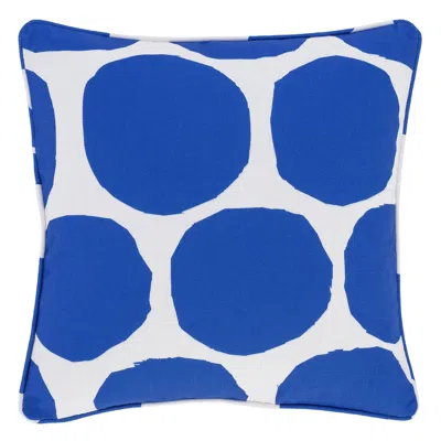 Annie Selke On The Spot Cobalt Indoor/outdoor Decorative Pillow Cover - 22" Square In Blue