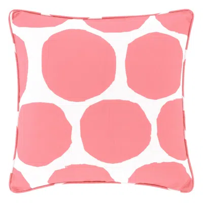 Annie Selke On The Spot Coral Indoor/outdoor Decorative Pillow Cover - 22" Square In Orange