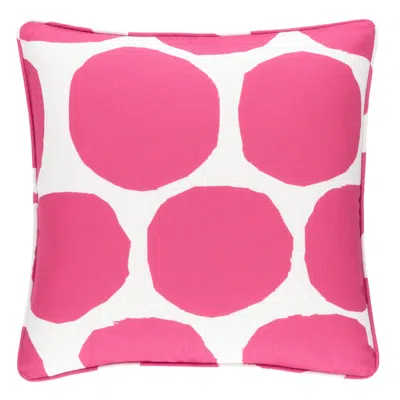 Annie Selke On The Spot Fuchsia Indoor/outdoor Decorative Pillow Cover - 22" Square In Pink