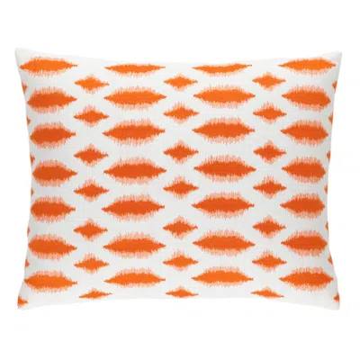 Annie Selke Outta Sight Tangerine Indoor/outdoor Decorative Pillow Cover - 16" Lumbar In Orange