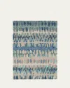 Annie Selke Paint Chip Blue Micro-hooked Rug, 8' X 10' In Blue