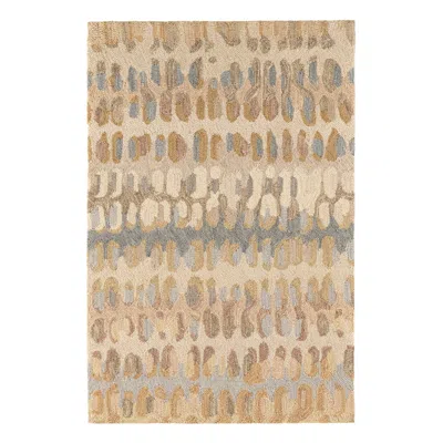 Annie Selke Paint Chip Natural Hand Micro Hooked Wool Rug - 6x9 In Brown