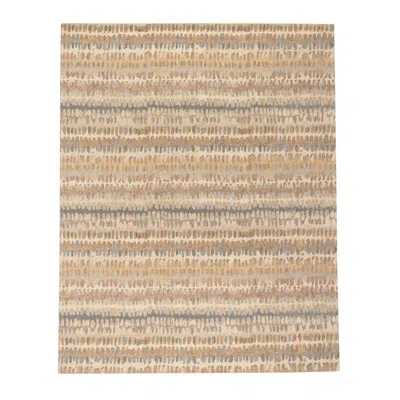 Annie Selke Paint Chip Natural Hand Micro Hooked Wool Rug - 8x10 In Brown