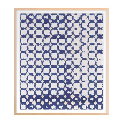 Annie Selke Painterly Blocks Wall Art - Small In Blue