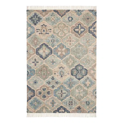 Annie Selke Pali Blue Handwoven Jute Rug - 9x12