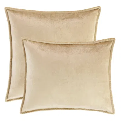 Annie Selke Panne Velvet Champagne Decorative Pillow Cover - 16" Lumbar