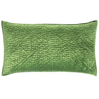 Annie Selke Parisienne Velvet Evergreen Quilted Sham - King In Green