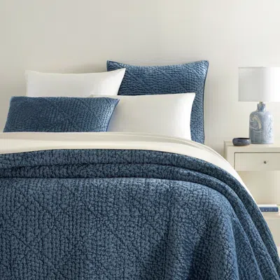 Annie Selke Parisienne Velvet Slate Quilt - Full/queen In Gray