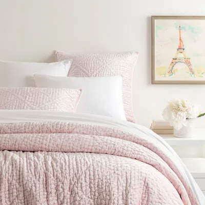 Annie Selke Parisienne Velvet Slipper Pink Quilt - Full/queen