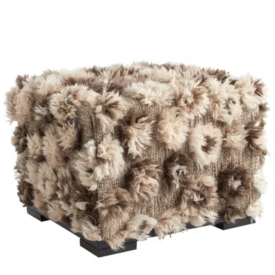 Annie Selke Party On Natural Rug Bench - Square In Brown