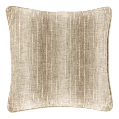 Annie Selke Phoenix Natural Indoor/outdoor Decorative Pillow Cover - 20" Square In Brown