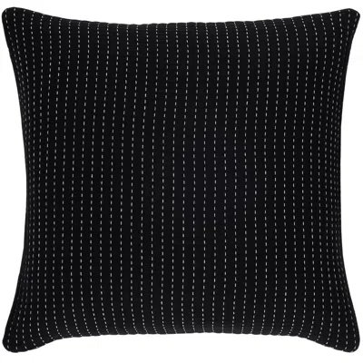 Annie Selke Pick Stitch Black Matelasse Sham