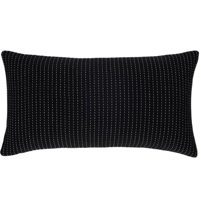Annie Selke Pick Stitch Black Matelasse Sham - King