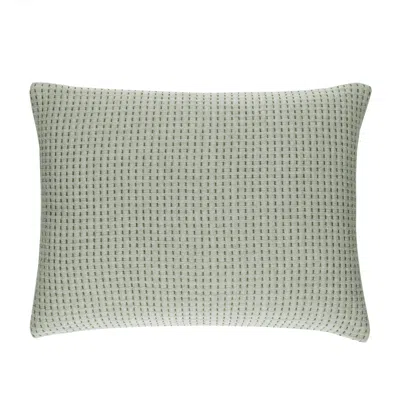 Annie Selke Pick Stitch Evergreen Matelasse Sham - Standard In Green