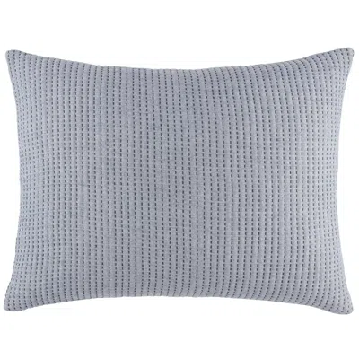 Annie Selke Pick Stitch Navy Matelasse Sham - Dutch Euro In Blue