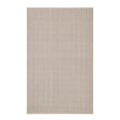 Annie Selke Pinstripe Grey/ivory Handwoven Indoor/outdoor Rug - Runner-2.5x8 In Neutral