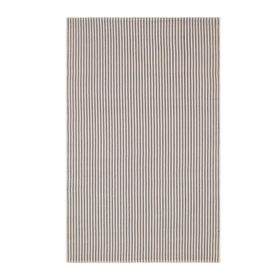Annie Selke Pinstripe Navy/ivory Handwoven Indoor/outdoor Rug - Runner-2.5x8 In Multi