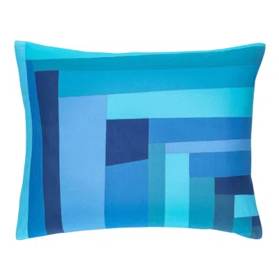 Annie Selke Plait Patched Blue Decorative Pillow Cover - 16" Lumbar