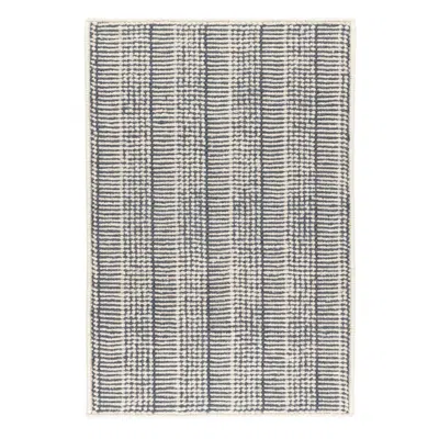 Annie Selke Raffa Navy Woven Wool Custom Rug In Blue