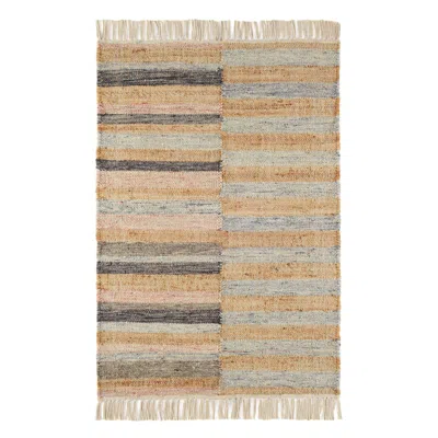 Annie Selke Ravel Stripe Blue Handwoven Wool Rug - 3x5