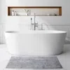 Annie Selke Reversible Solid Grey Bath Rug - Small In Gray