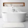 Annie Selke Reversible Solid Ivory Bath Rug - Medium In White