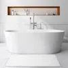 Annie Selke Reversible Solid White Bath Rug - Medium In White