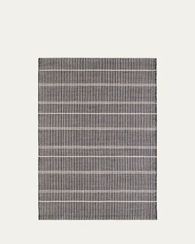 Annie Selke Samson Black Handwoven Indoor/outdoor Rug, 5' X 8'