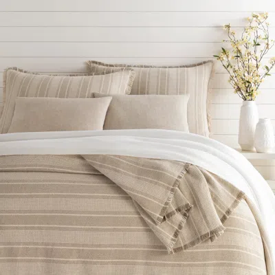 Annie Selke San Clemente Natural Coverlet - Twin/twin Xlarge In Brown