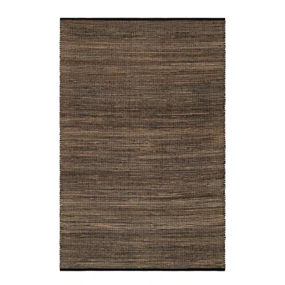 Annie Selke Seed Black/natural Handwoven Jute Rug - Runner-2.5x8