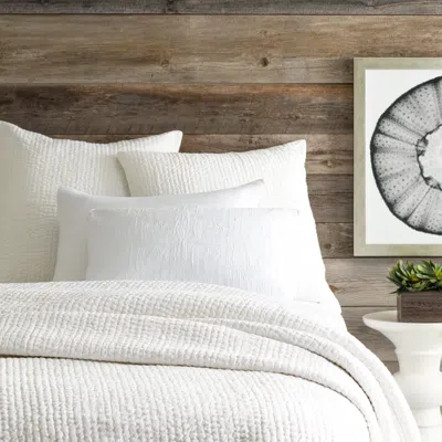 Annie Selke Seychelles Dove White Quilt - Full/queen
