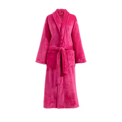 Annie Selke Sheepy Fleece 2.0 Cerise Robe In Pink