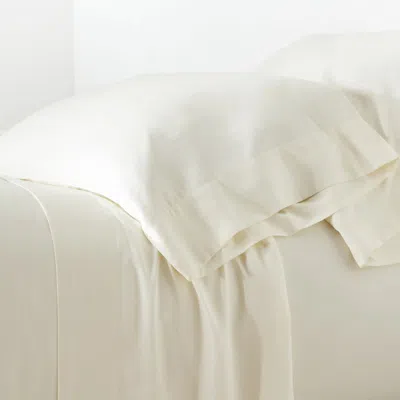 Annie Selke Silken Solid Ivory Sheet Set - Queen In White