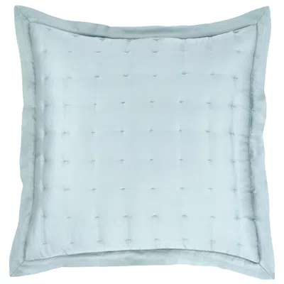 Annie Selke Silken Solid Robin's Egg Blue Puff Sham - Standard